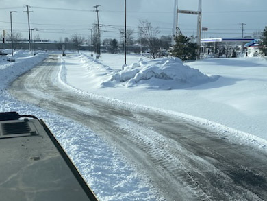 Snow plowing service in Michigan